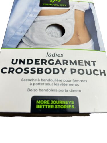 Travelon Ladies Undergarment Crossbody Pouch Cotton Blend Hide Valuables NEW