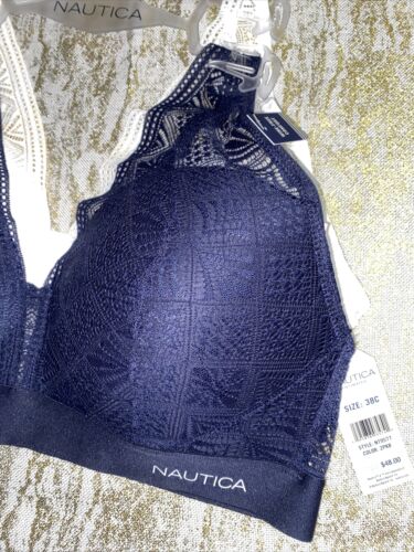 NÁUTICA 2PACK INTIMATES LOUNGE COMFORT BRAS SIZE 38C RETAIL $48 BEAUTIFUL NEW