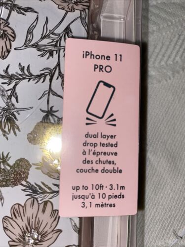 KATE SPADE PHONE CASE iPhone11 PRO FLOWERS WITH RHINESTONES BEAUTIFUL