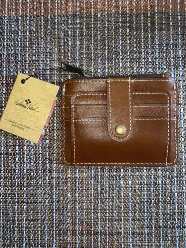 Patricia Nash NWT CASSIS Leather CC ID Case RFID- Color TAN- CLASSIC BEAUTY!