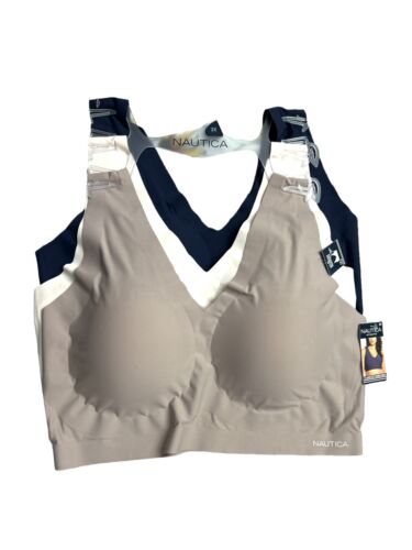 NÁUTICA 3PACK INTIMATES LOUNGE SIZE 2XL BRAS LASER CUT -NT2081 -BEAUTIFUL!