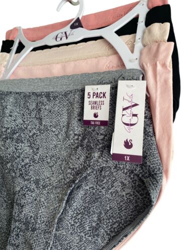 GLORIA VANDERBILT - 5 PCK SIZE 1X~SOFT HIGH WAIST BRIEF PANTIES GREAT FIT