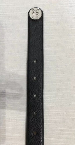 MICHAEL KORS BELT BLACK WITH LARGE SILVER TONE STUDS MK LOGO STUD MK STYLE!!