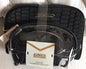 Aimee Kestenberg CHELSEA  3-Piece Set  BLACK QUILT Silver Zipper Cosmetic Bag