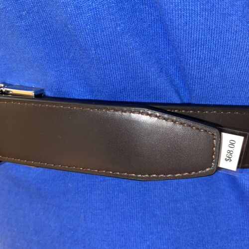 MICHAEL KORS BELT REVERSIBLE MENS DRESS BELT BLACK TO BROWN WITH SILVER BUCKLE!