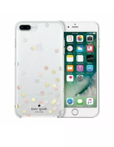 Kate Spade Phone Case 4 iPhone 8/7/6/6s Plus Clear Mixed Color Metallic Dots