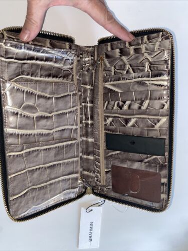 BRAHMIN Skyler Sterling Miravet Genuine Leather Wristlet/Wallet NEW~REAR FIND!!!
