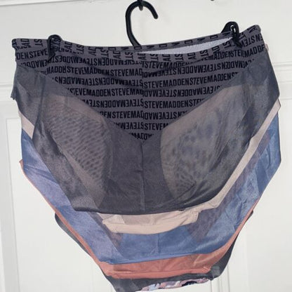 Steve Madden ~ 5-Pair Women's Bikini Underwear Cotton & Nylon Blend ~XL~CUTE!