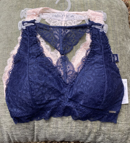 NÁUTICA 2PACK INTIMATES LACE COMFORT BRAS SIZE MEDIUM RETAIL $48 BEAUTIFUL NEW