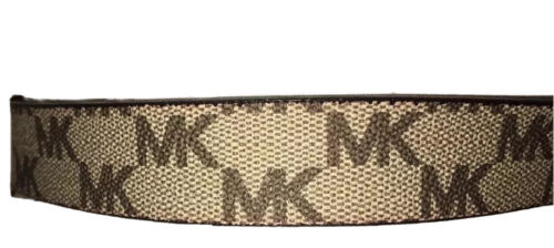 MICHAEL KORS BELT REVERSIBLE TAN/NAVY WITH MK PRINTED LOGO SKINNY JUST ARRIVED