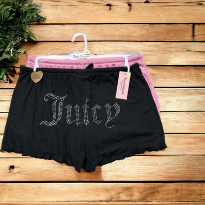JUICY COUTURE MULTICOLOR~ RHINSTONES LOGO~JC1710~SLEEP SHORTS ALL SIZES~UNIQUE!