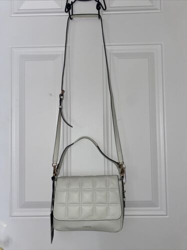 LODIS KINSLEY FLAP LEATHER XBDY BAG~MUSHROOM GRAY~UNIQUE STYLE ~REAR FIND