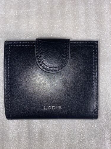 LODIS Bifold Wallet & Coin Purse Black Genuine  Leather -ABSOLUTELY BEAUTIFUL!!!