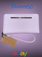 STEVE MADDEN WALLET WRISTLET LAVENDER SMOOTH TEXTURED SILVER ZIP "OH WHAT COLOR"