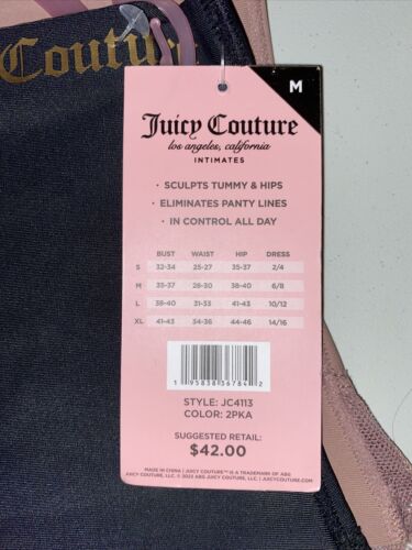 Juicy Couture Women 2Pack~ Shaping Brief Black ~LOGO~No Panty Lines~ UNIQUE!