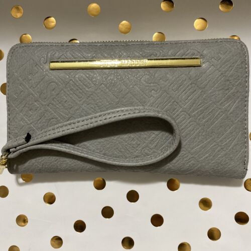 STEVE MADDEN WALLET WRISTLET GRAY NO TAGS BRAND NEW NEVER USED SUPER SALE!!!!