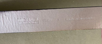 MICHAEL KORS BELT BLACK MK LOGO WITH MK LOGO SILVER BUCKLE A SURE WINNER!!