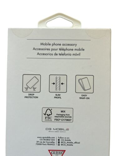 Guess Slim Profile~Protective Case iPhone 13 & 14 ProMax~Brown Logo REAR FIND
