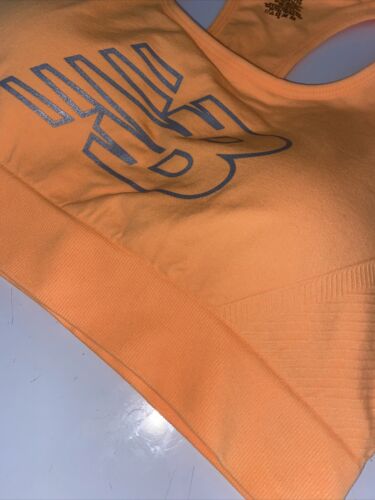 NEW BALANCE Medium Impact Sports Bra Style # 111048 Size XXL Orange Impulse CUTE