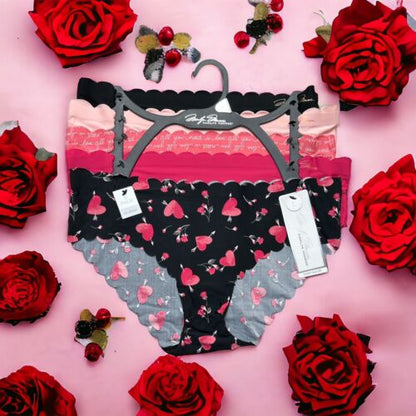 Marilyn Monroe 5pc MM9411  No Show Bikini Panties~L~Multicolor $42-PERFECT