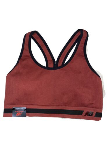 New Balance Medium Impact Sports Bra Style 112013 Clay/Black Size XL NEW