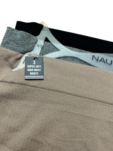 NAUTICA INTIMATES NT9203 - 3 PACK SUPER SOFT HIGH WAIST BRIEF PANTIES ~GREAT FIT!
