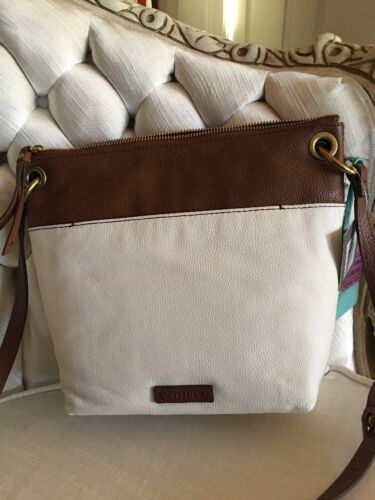 Fossil Keely Crossbody Handbag Bone & Brown ZB6933103 $168 NWT