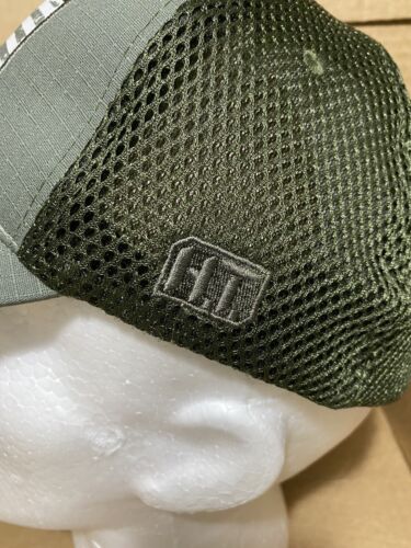 Highland Tactical Hat Khaki Green With Distressed American Flag