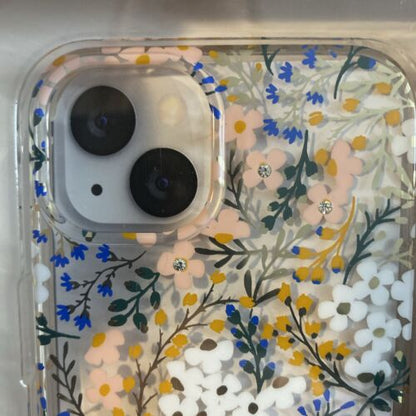 Kate Spade Phone case iPhone For  iPhone 13 Floral Gold Leaf Rhinstones Beauty!!