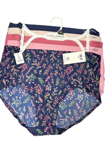 LAURA ASHLEY~5 Pack FIT PANTIES~MULTICOLOR~ STYLE # LS9549~ALL SIZES~GREAT FIT!