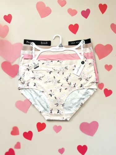 LAURA ASHLEY~5 Pack  FIT PANTIES~MULTICOLOR~ LS7489~ALL PLUS SIZES~GREAT FIT!