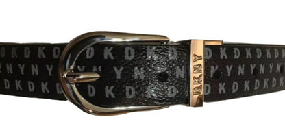 DKNY BELT REVERSIBLE DKNY LOGO ON ONE SIDE BLACK ON THE OTHER SKINNY MSRP $38.00