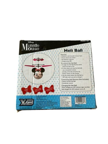 Disney Minnie Mouse Heli Ball Indoor Helicopter Flying Toy with USB Cable - NEW