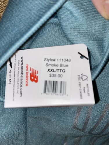 NEW BALANCE Medium Impact Sports Bra Style # 111048 Size XXL Smoked Blue CUTE