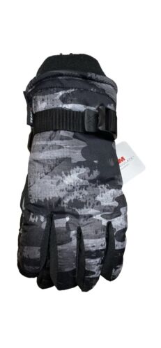 BOYS WINTER GLOVES ZX OUTDOOR BLACK CAMO - SMALL/MEDIUM NWT~GREAT & WARM