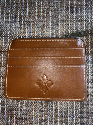 Patricia Nash NWT CASSIS Leather CC ID Case RFID- Color TAN- CLASSIC BEAUTY!