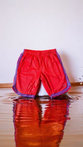 Champion Basketball Shorts Mens~L Red Mesh~Blue Stripes~ Gym NEW