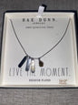 Rae Dunn 18” Rhodium Plated LIVE THE MOMENT. Necklace BNIB~ CLASSY & UNIQUE!￼