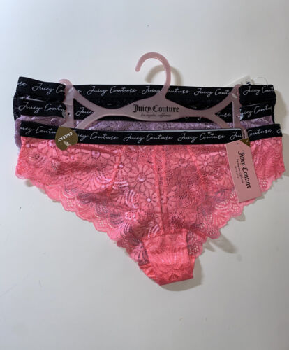 JUICY COUTURE~3 Pk  WOMEN’S BIKINI PANTIES~MULTICOLOR~ JC9254~ALL SIZES~SEXY!
