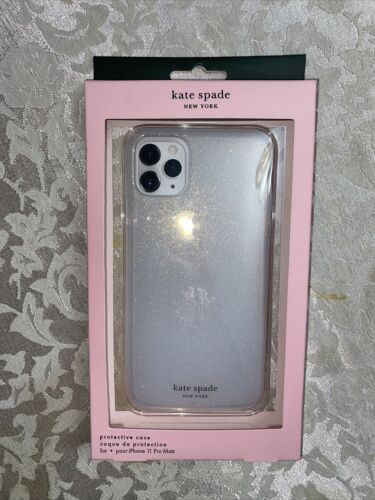 Kate Spade Phone Case Protective Hardshell Case iPhone11 Pro Max White Glitter
