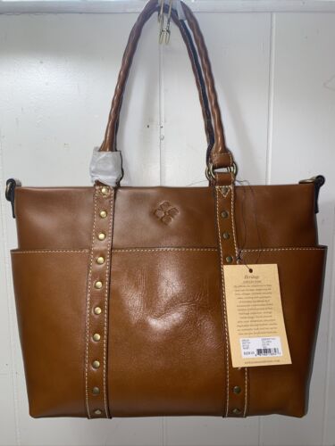 PATRICIA NASH LEATHER TALLORIA TOTE TAN COGNAC P61601  $229 NEW BEAUTIFUL!!!