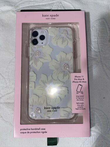 Kate Spade Phone Case for iPhone 11 Pro Max Reverse Hollyhock Floral W/Gemstones