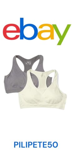 Jockey Women's 2 Pck Removable Cup Seamless Bra~Light Green/Gray JL 0653~Size XL