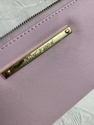 Betsey Johnson Zip Around Wristlet Wallet DESIGN BLUSH & Gold Hardware NWT