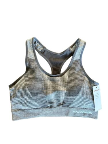 SKECHERS~Sports Bra~Heather Gray ~Racerback~4 Way Stretch~ALL SIZES~ GREAT FIT!