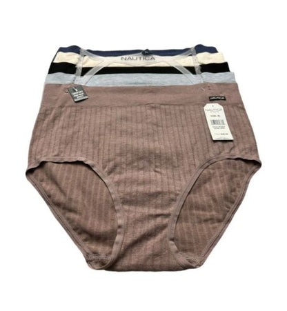 NÁUTICA ~ Women's High Waist NT5835 Underwear Panties Blend Material 5-Pair ~XL
