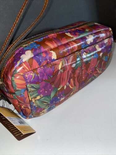Patricia Nash REMINI LEATHER SUMMER ROSES TRAVEL BAG SMALL POUCH PURSE NWT ITALY