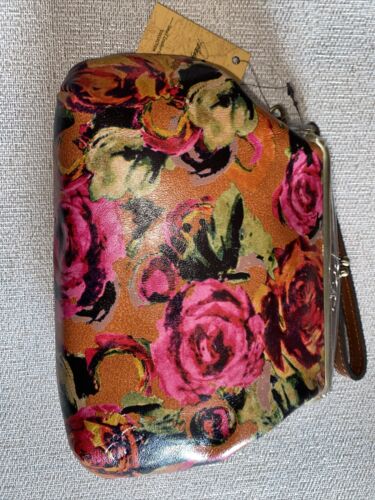 Patricia Nash Summer RosesHand-Bag Wristlet Savena 100% Authentic Leather CUTE!