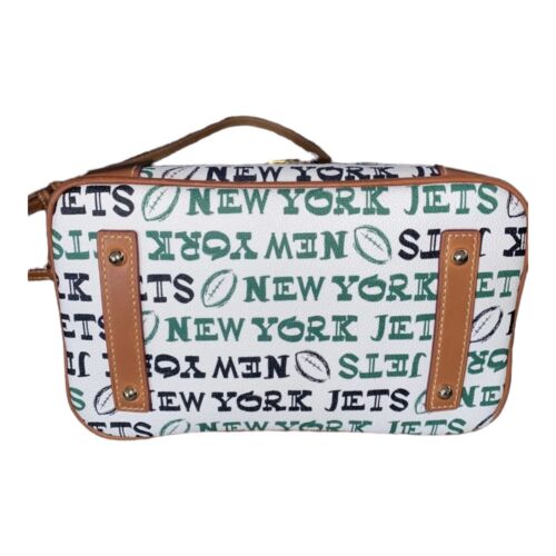 Dooney & Bourke NFL New York Jets Charli Satchel Crossbody White Multi $258 NWT