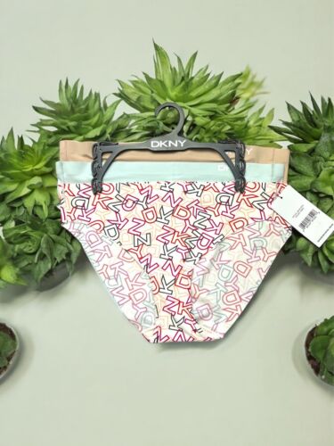 DKNY 3 Pack Bikini Panty-Women's-Sze XL- Laser Cut Style Logo & Solid Design-NWT